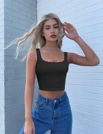 OLCHEE Women’s 3 Pack Crop Tank Tops
