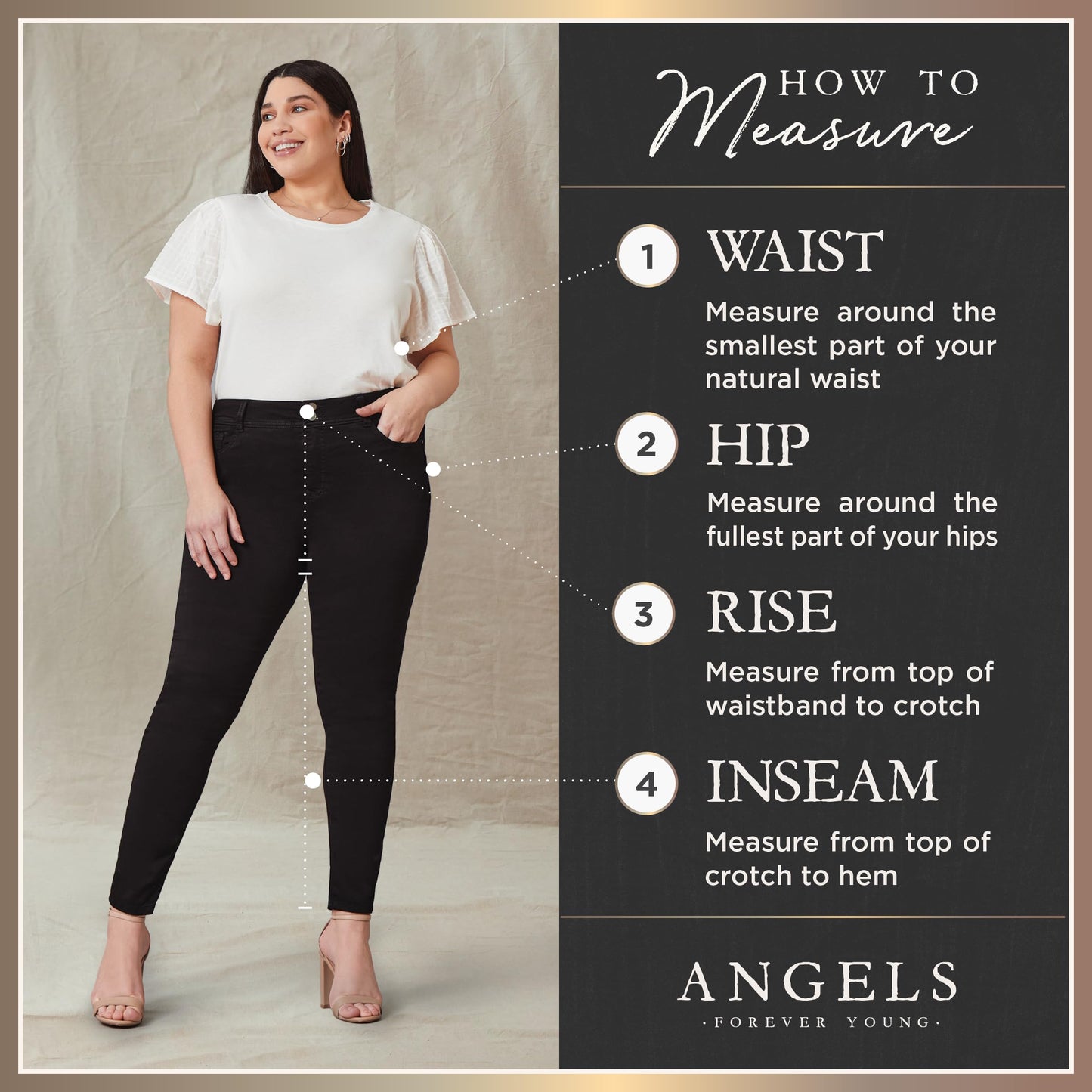 Angels Forever Young Evershape Skinny Jeans For Women - Mid-rise, Figure Enhancing Stretch Denim