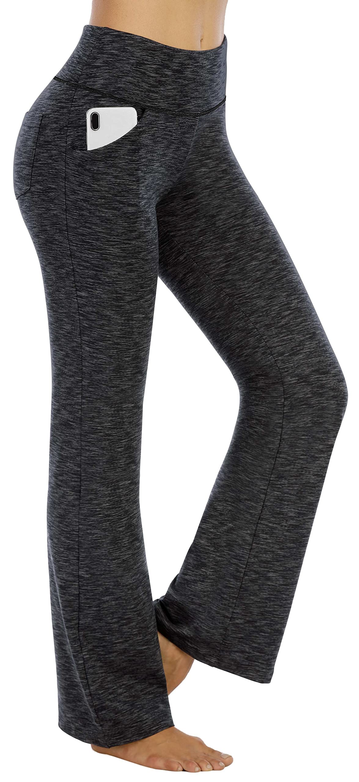 IUGA Yoga Pants Women Wide Leg High Waist Bootcut Workout Flare Leggings Tummy Control Work Dress Pants Women 4 Pockets