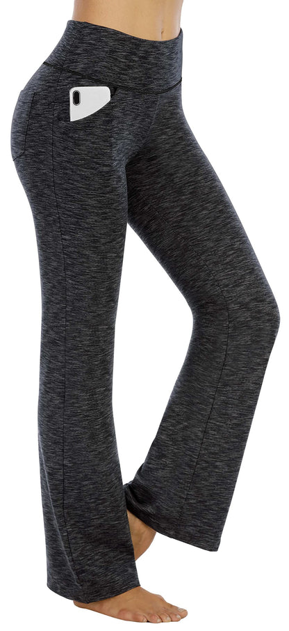 IUGA Yoga Pants Women Wide Leg High Waist Bootcut Workout Flare Leggings Tummy Control Work Dress Pants Women 4 Pockets