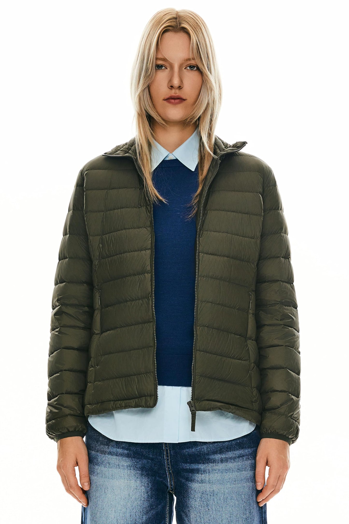 Orolay Women's Lightweight Packable Down Jacket Quilted Puffer Coat with Stand Collar