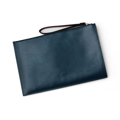 Wristlet for Women and Men, Full-Grain Leather Clutch with Zip Closure & RFID Blocking