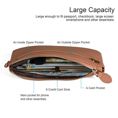 befen Genuine Leather Wristlet Clutch RFID Blocking Bag Cell Phone Wallet Purse Wristlet Wallet Purses and Handbags for Women