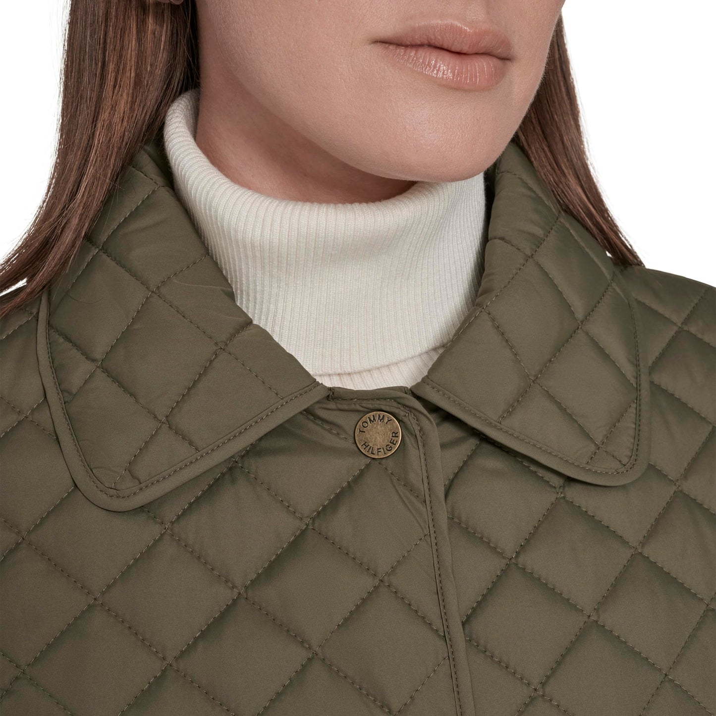 Tommy Hilfiger Women's Zip Up Long Sleeve Quilted Jacket