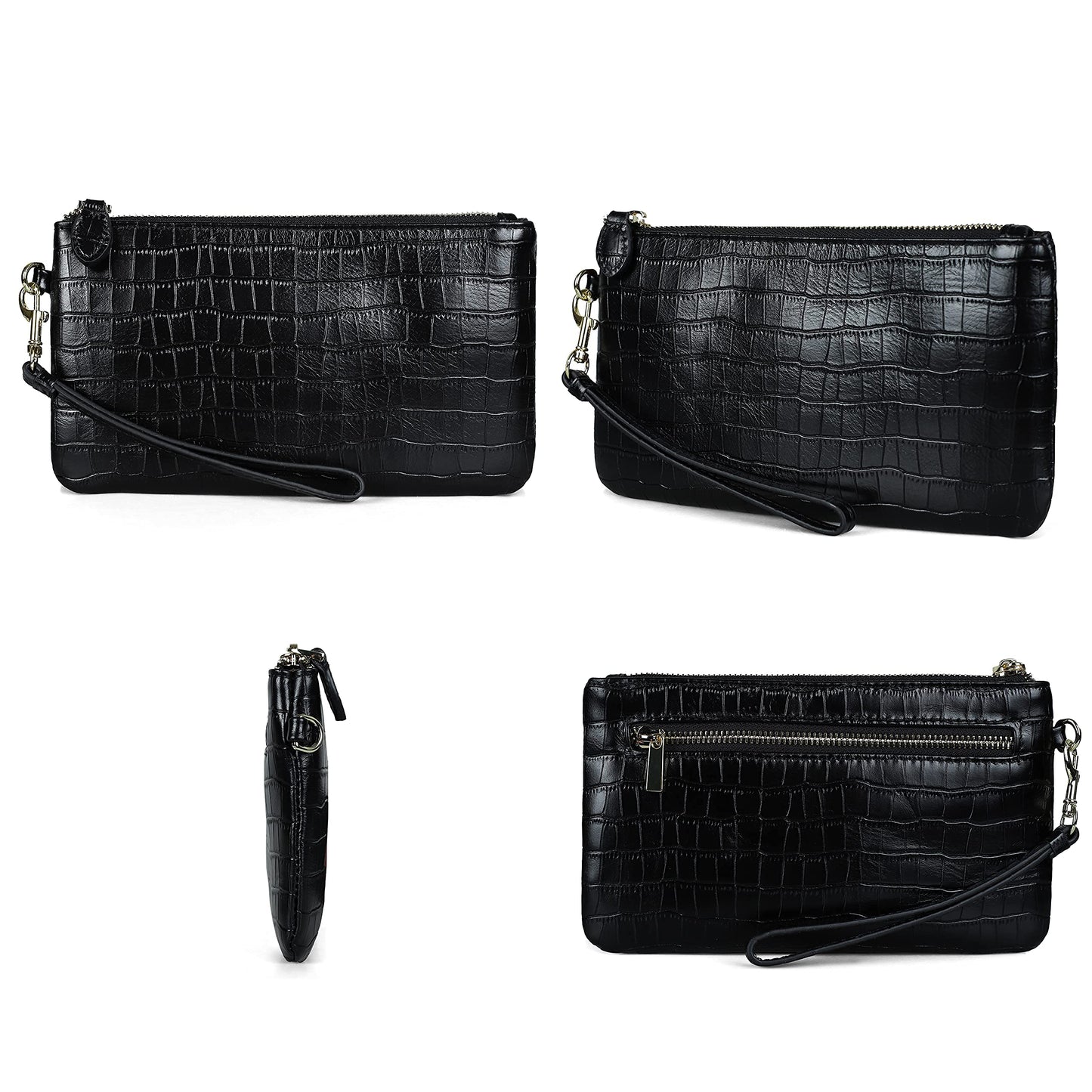 befen Genuine Leather Wristlet Clutch RFID Blocking Bag Cell Phone Wallet Purse Wristlet Wallet Purses and Handbags for Women