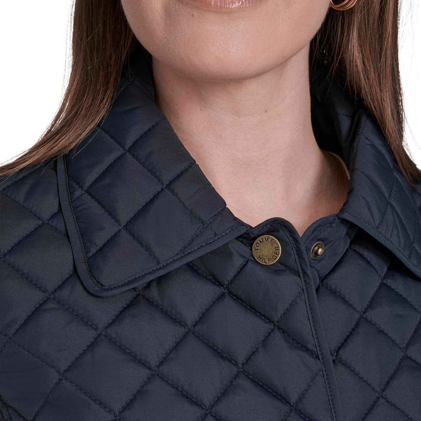 Tommy Hilfiger Women's Zip Up Long Sleeve Quilted Jacket