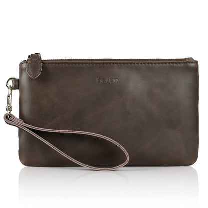 befen Genuine Leather Wristlet Clutch RFID Blocking Bag Cell Phone Wallet Purse Wristlet Wallet Purses and Handbags for Women