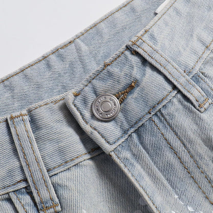 Women's High-Waisted Straight Pants Loose Stretch Lightweight Belly Fashion Jeans