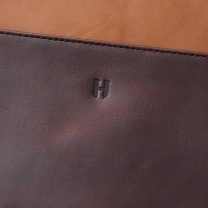 Wristlet for Women and Men, Full-Grain Leather Clutch with Zip Closure & RFID Blocking